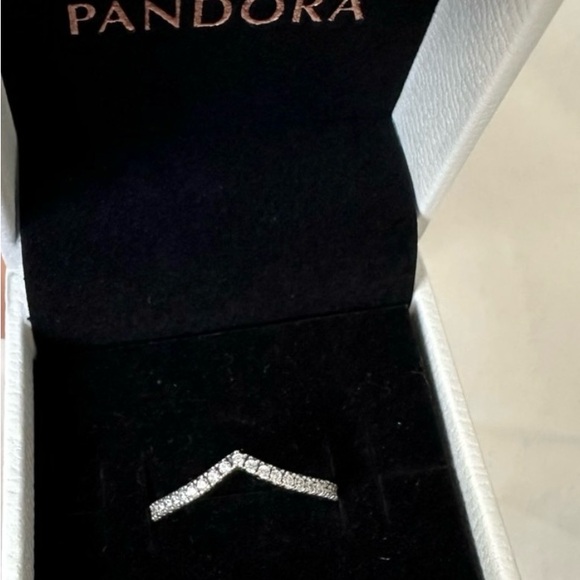 Pandora Sparkling Wishbone Ring - 48 - Picture 3 of 3